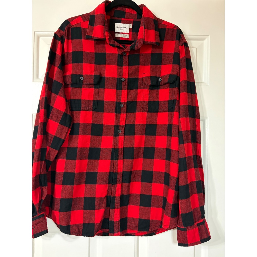 Goodfellow & Co | Buffalo Plaid Flannel Button Down Shirt | XL || Red Black |